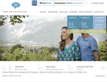 Tablet Screenshot of marienhof.at